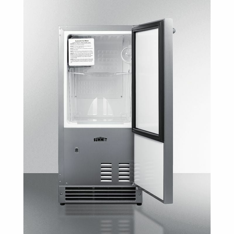 製氷機 1日11kg 屋外対応 排水不要 ビルトイン可 幅38cm ステンレス