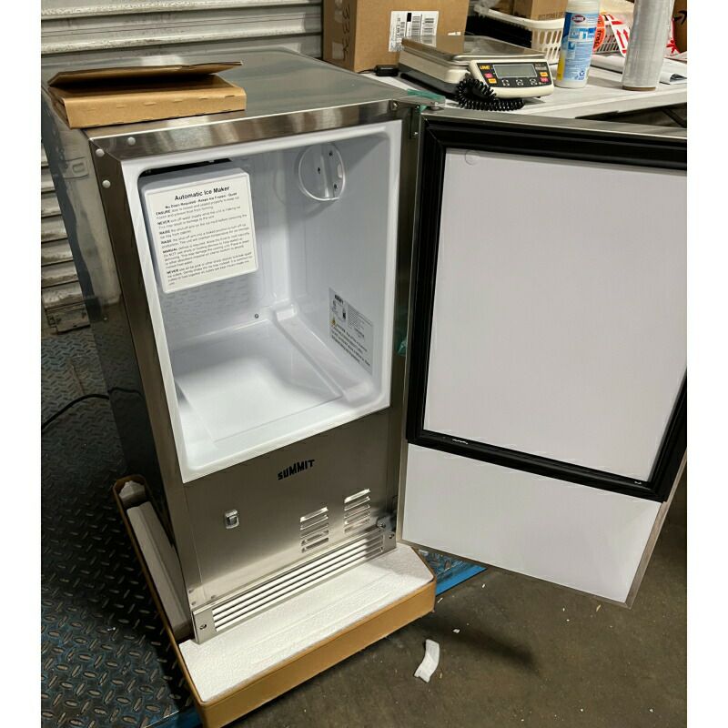 サミット製氷機1日11kg屋外対応ビルトイン可アイスメーカー排水不要ステンレス保存保冷SummitBIM27OSADA25lb.Drain-FreeOutdoorIcemaker家電【代引不可】