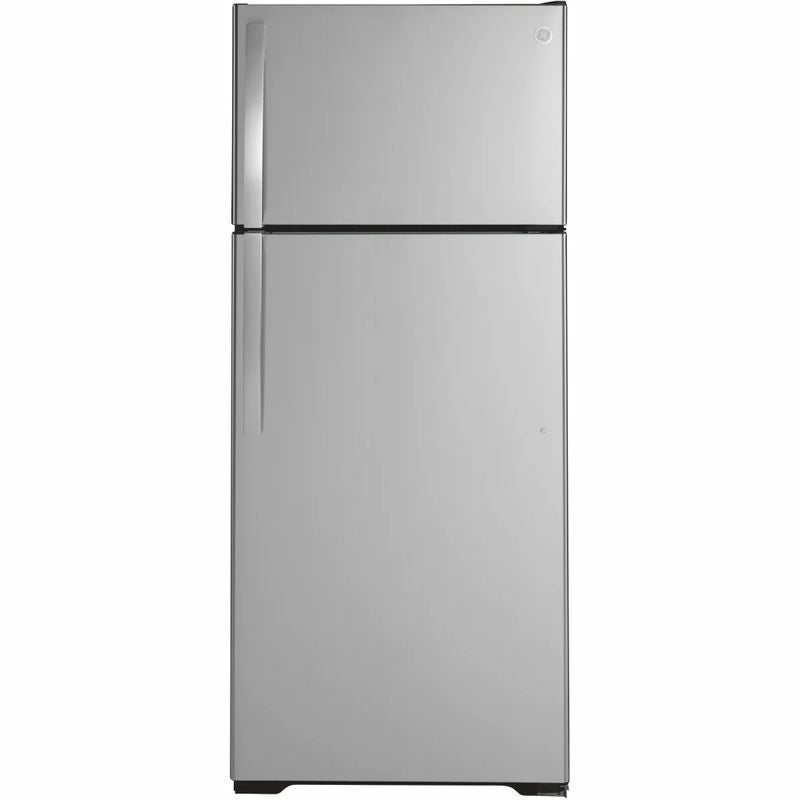 GE 冷蔵庫 496L ステンレス 幅71cm 指紋防止 トップフリーザー 自動霜