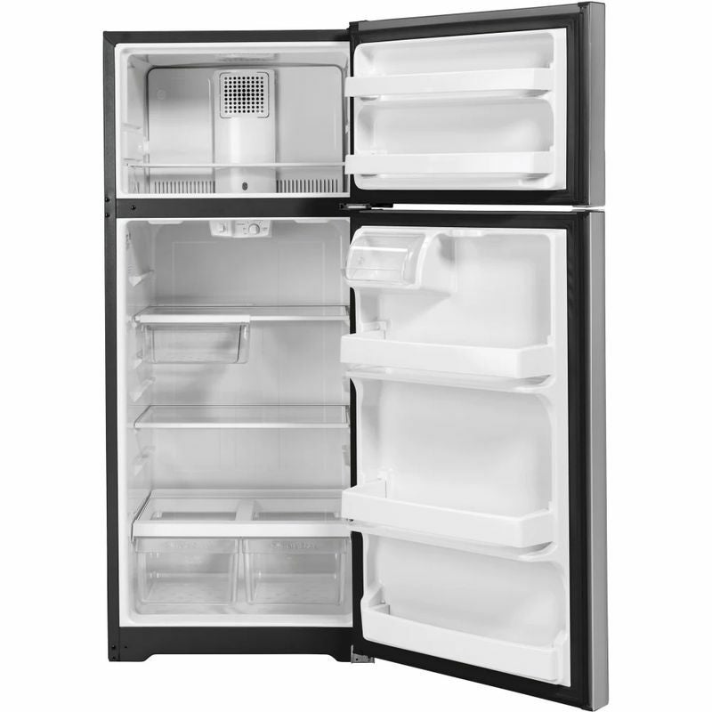 GE 冷蔵庫 496L ステンレス 幅71cm 指紋防止 トップフリーザー 自動霜