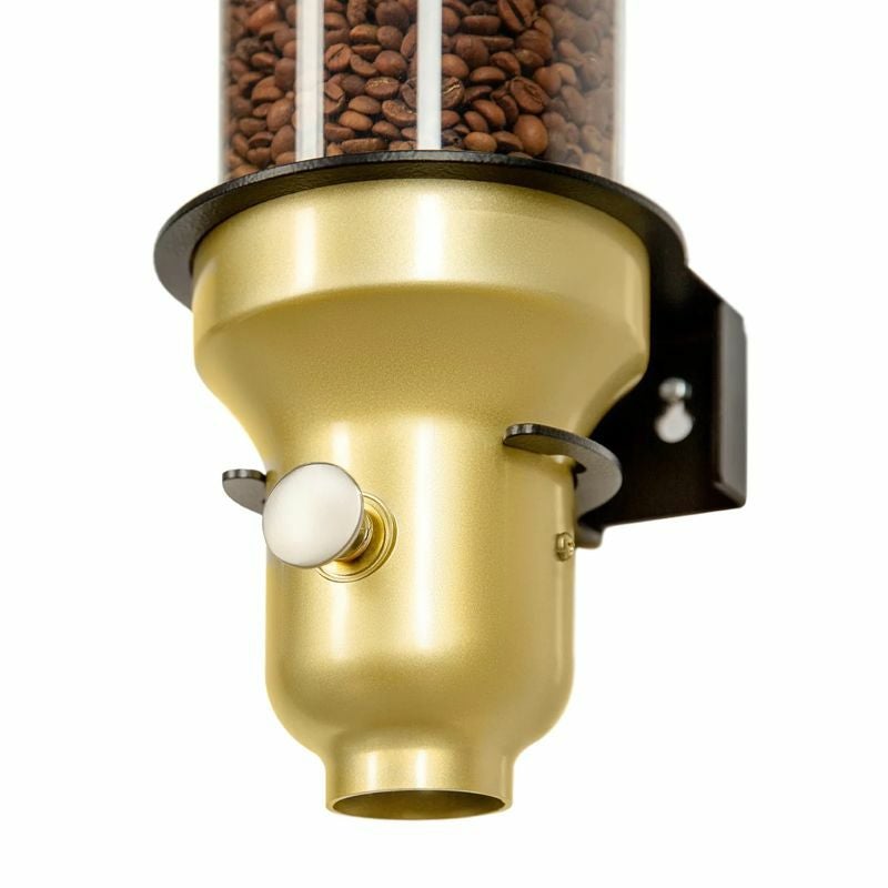 コーヒー豆 ディスペンサー サーバー 壁掛け 4.5L ゴールド 金 ノブを