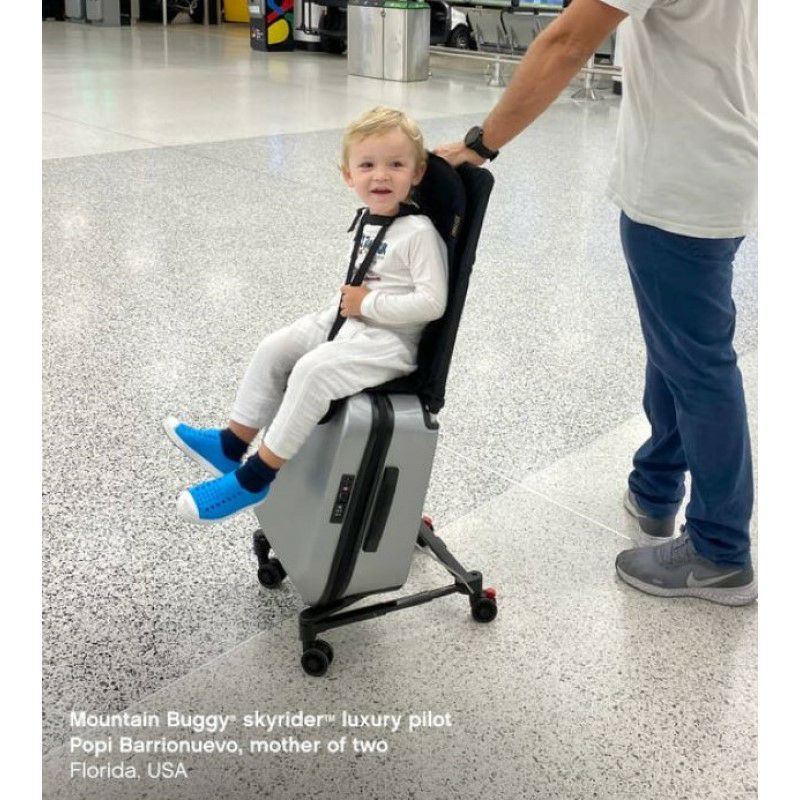子供が乗れる スーツケース 4輪 幼児用 クッション ベルト シルバー