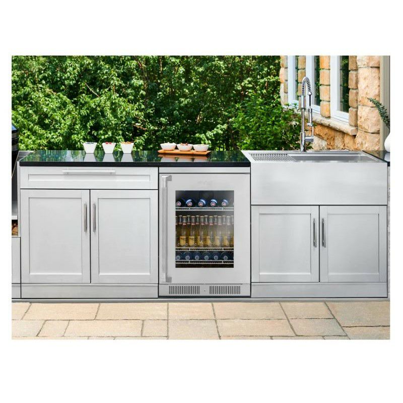 Newage冷蔵庫144Lビルトインアンダーカウンター幅59cm屋内・屋外対応Under-CounterFridgewithGlassDoor【代引不可】