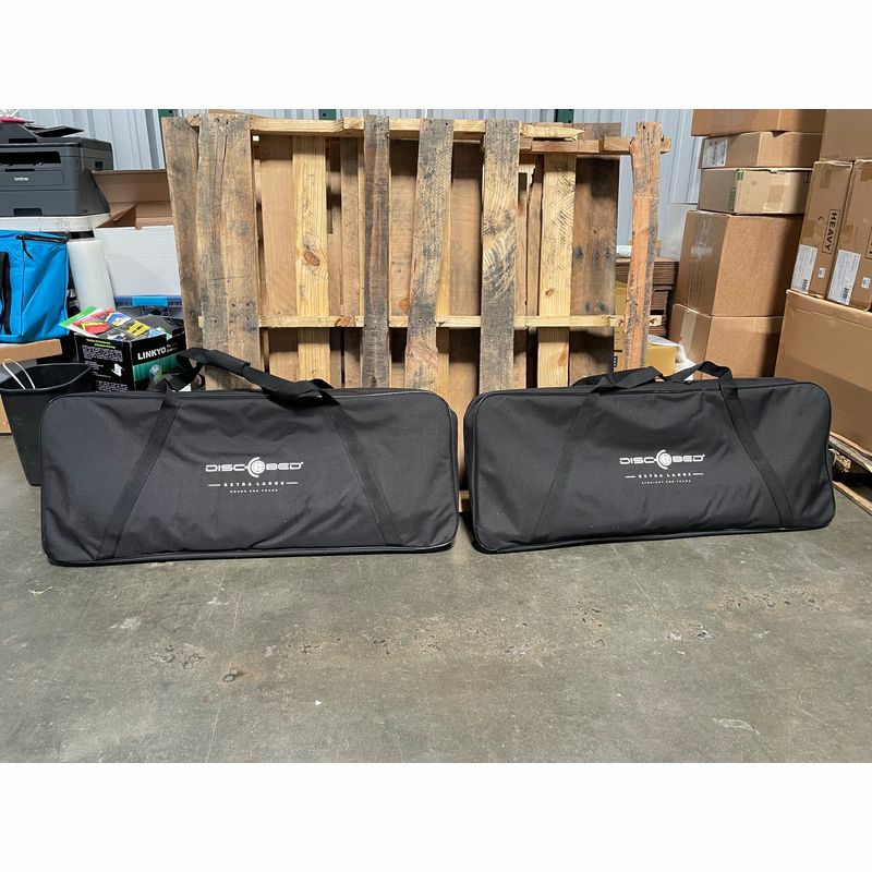 折りたたみベッド2段XLサイズベンチ227kgまでキャンプアウトドアDisc-O-BedXLwithOrganizers