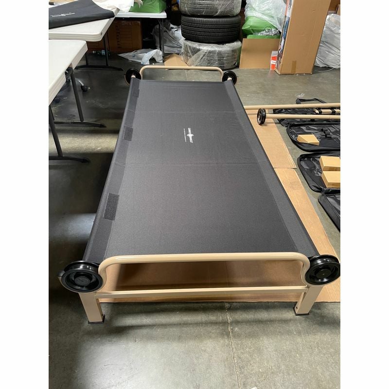 折りたたみベッド2段XLサイズベンチ227kgまでキャンプアウトドアDisc-O-BedXLwithOrganizers