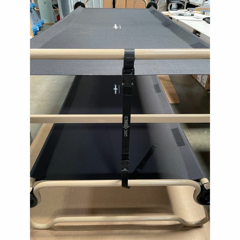 折りたたみベッド2段XLサイズベンチ227kgまでキャンプアウトドアDisc-O-BedXLwithOrganizers