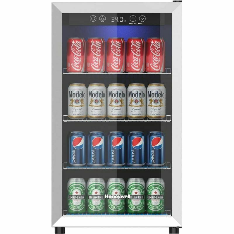冷蔵庫ビルトイン最大177缶ビバレッジクーラーガラスドアステンレスニューエアーNewAirBuilt-InBeverageCoolerandRefrigerator,StainlessSteelMiniFridgewithGlassDoor,177CanCapacity,ABR-1770家電