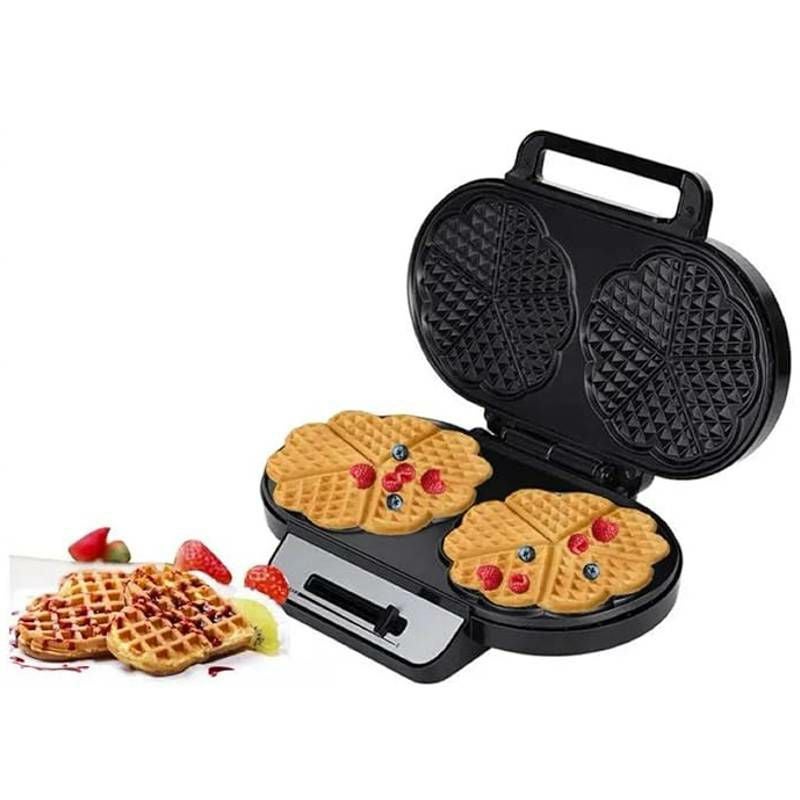 家庭用 ハート型 ワッフルメーカー 2枚 焼き色設定 Mueller Double
