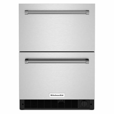 冷蔵庫冷凍庫ビルトインアンダーカウンター133L引き出し式キッチンエイドKitchenAid4.7cu.ft.DoubleDrawerRefrigeratorFreezerinStainlessSteel,CounterDepth