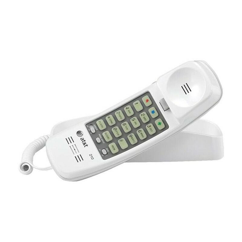 アメリカ ラインコード付き クラシック電話 AT&T 210 Basic Trimline