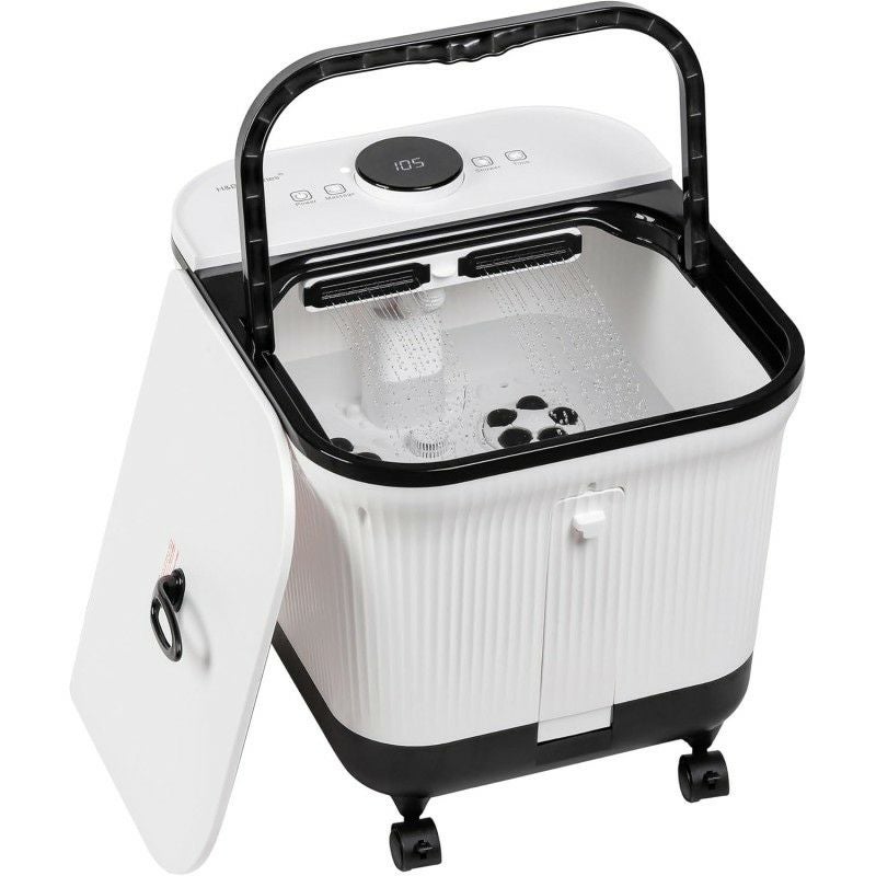 フットバス温度調節ジェットローラーGideonLuxuryFootSpaBathMassagerwithHeat_HeatedFootSoak-4BubblingWaterJets+6RollingMassageWheels+SoothingBlueLEDLight