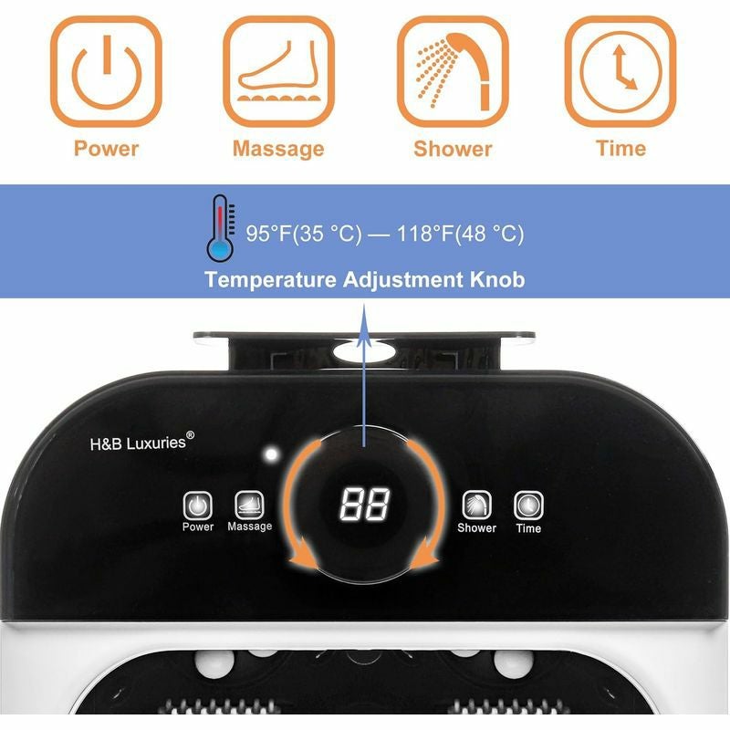 フットバス温度調節ジェットローラーGideonLuxuryFootSpaBathMassagerwithHeat_HeatedFootSoak-4BubblingWaterJets+6RollingMassageWheels+SoothingBlueLEDLight