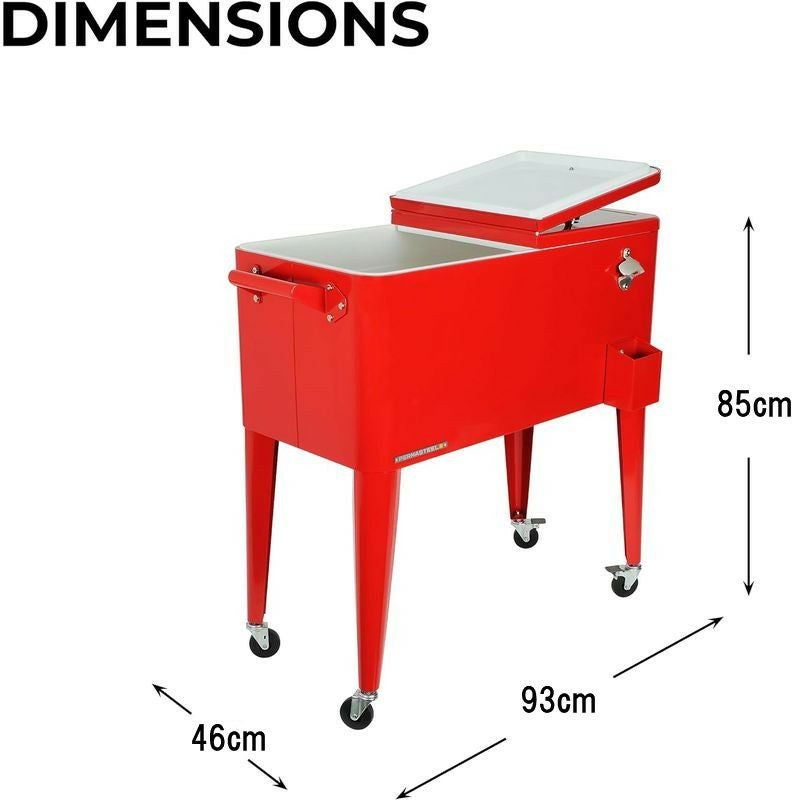 カート型クーラーボックス76Lペプシ栓抜き付PermasteelPS-203F1-PEPSI-AM80QuartPortableRollingPatioCooler,Cream