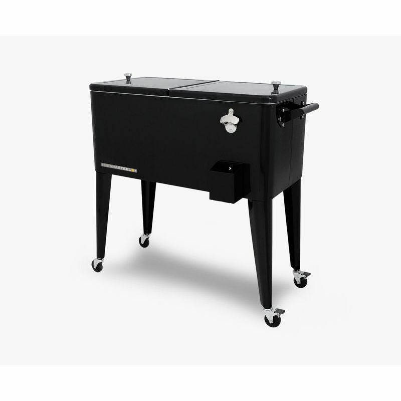 カート型クーラーボックス76L栓抜き付Permasteel80-QtClassicOutdoorPatioCoolerforOutside,OutdoorBeverageCoolerBarCart,RollingCoolerwithWheels&Handles,RetroDesign