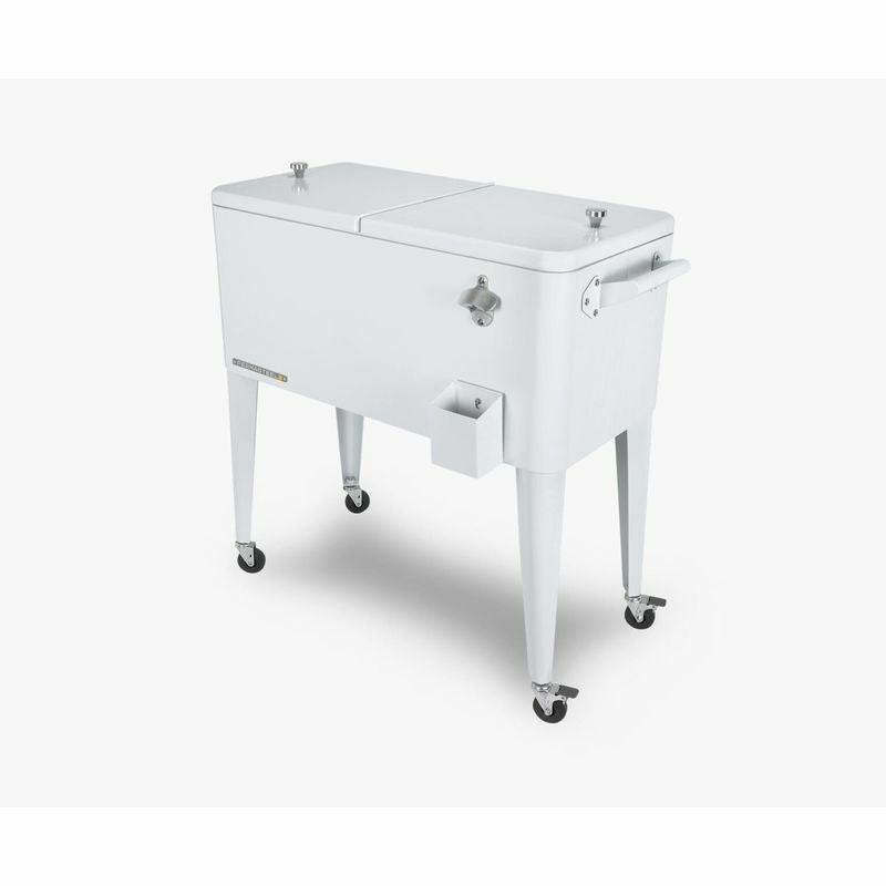 カート型クーラーボックス76L栓抜き付Permasteel80-QtClassicOutdoorPatioCoolerforOutside,OutdoorBeverageCoolerBarCart,RollingCoolerwithWheels&Handles,RetroDesign