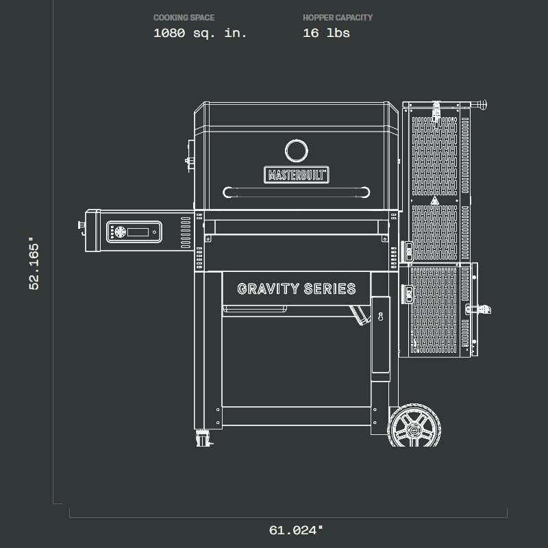 デジタルグリル電気スモーカー燻製機グラビティー1050マスタービルトMasterbuiltGravitySeries1050DigitalCharcoalGrill+SmokerMB20041220家電