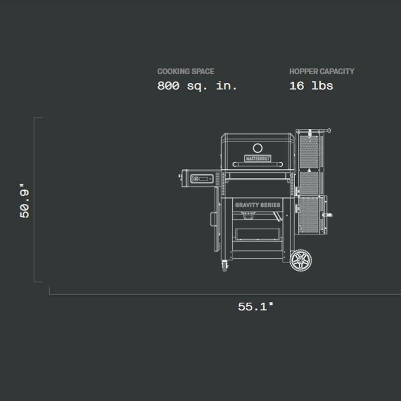 デジタルグリル電気スモーカー燻製機グラビティー800マスタービルトMasterbuiltGravitySeries?800DigitalCharcoalGriddle+Grill+SmokerMB20040221家電