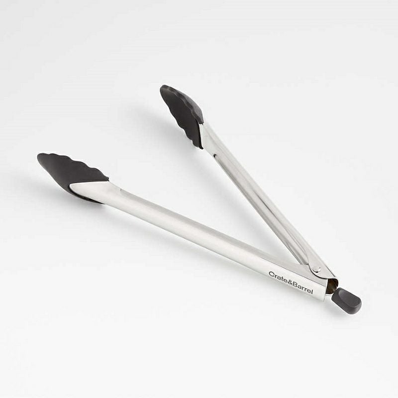 トング ソフトタッチ 30cm Crate & Barrel Black Soft-Touch Tongs 12