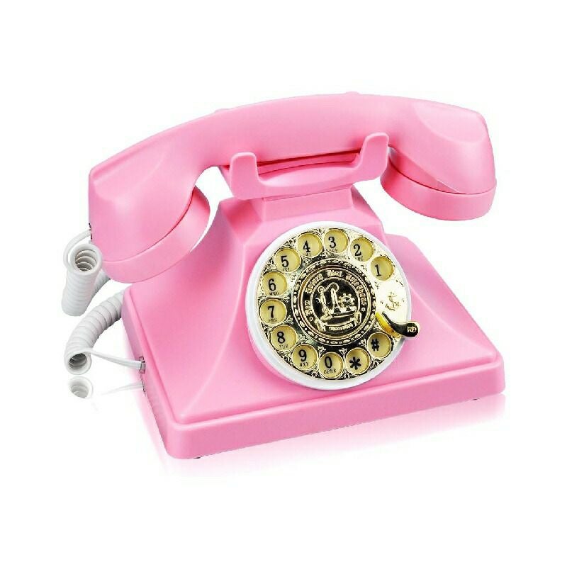 黒電話 ダイヤルフォン レトロ IRISVO Retro Rotary Landline Phone