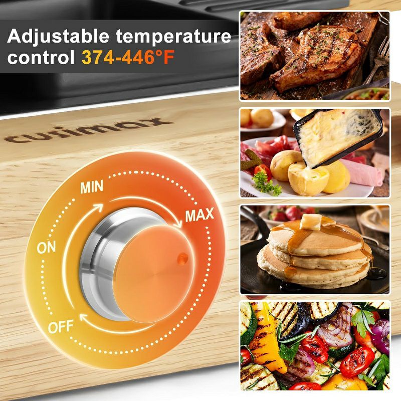 ラクレットグリル リバーシブルプレート 8人用 食洗機可 CUSIMAX