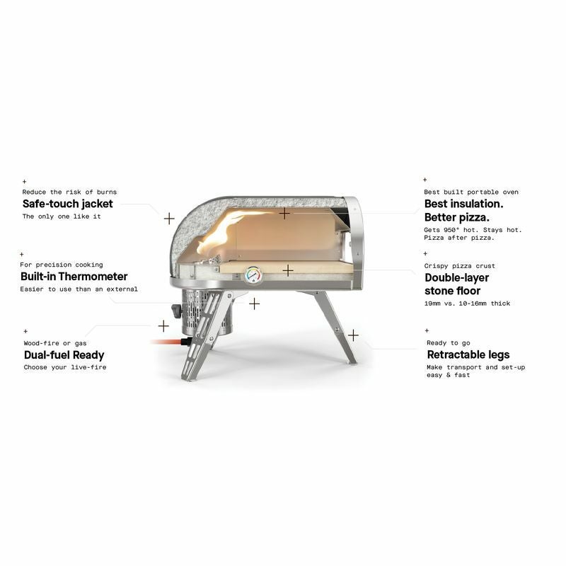 Gozney Roccbox ポータブル ピザオーブン ガス・薪対応 最大500℃ 本格