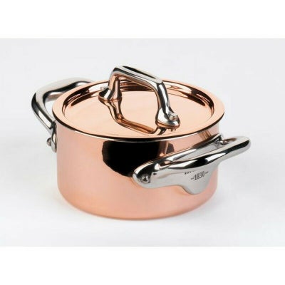 ココット両手鍋9cm300ml銅1.5mm厚2層持ち手ステンレスムビエルフランスMauviel6130.09M'MiniCocotte