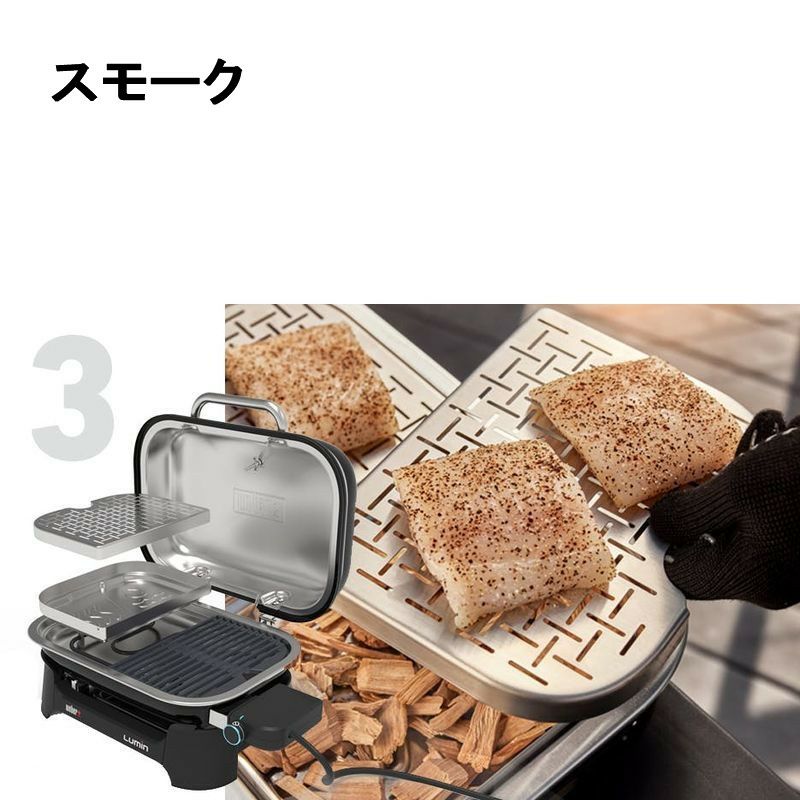 ウェーバー 電気グリル Weber Lumin Electric Grill 92010901 燻製
