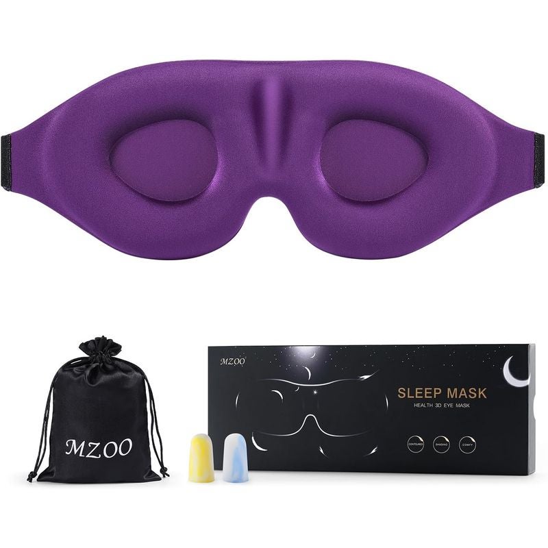 MZOO メモリーフォーム アイマスク Luxury Sleep Eye Mask for Side