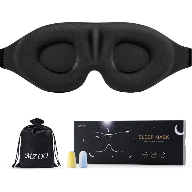 MZOO メモリーフォーム アイマスク Luxury Sleep Eye Mask for Side