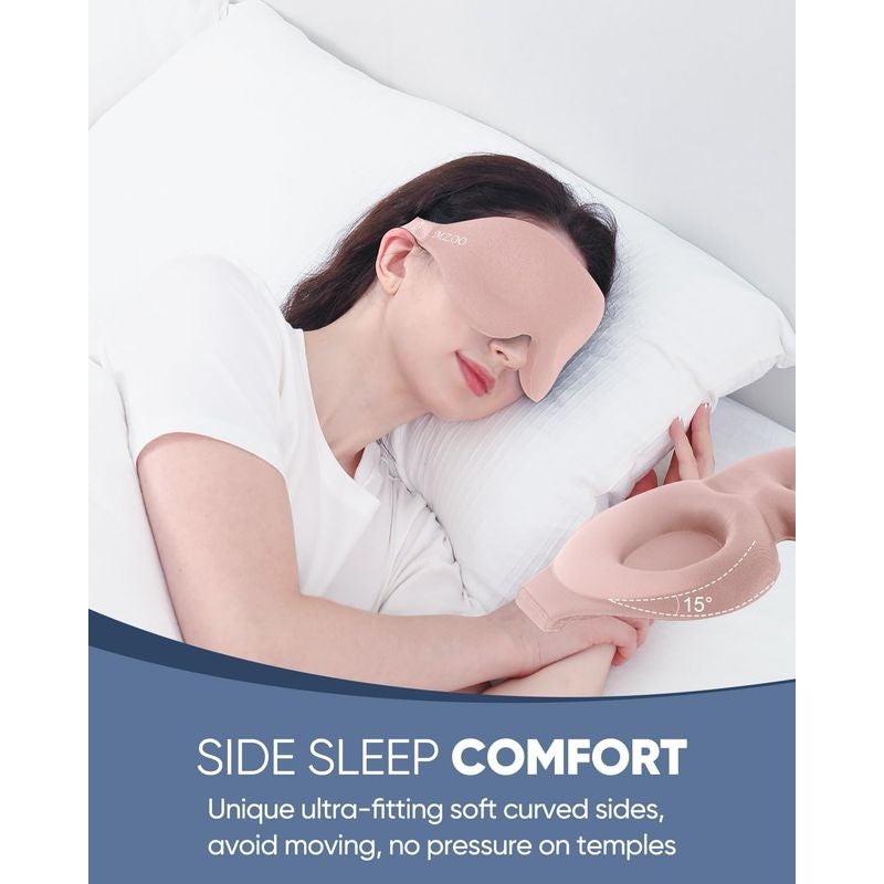 MZOO メモリーフォーム アイマスク Luxury Sleep Eye Mask for Side