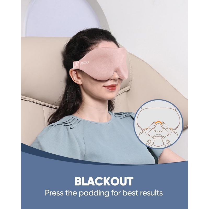MZOO メモリーフォーム アイマスク Luxury Sleep Eye Mask for Side