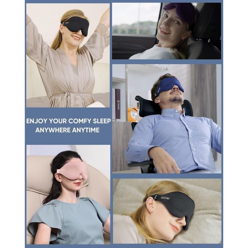 MZOO メモリーフォーム アイマスク Luxury Sleep Eye Mask for Side