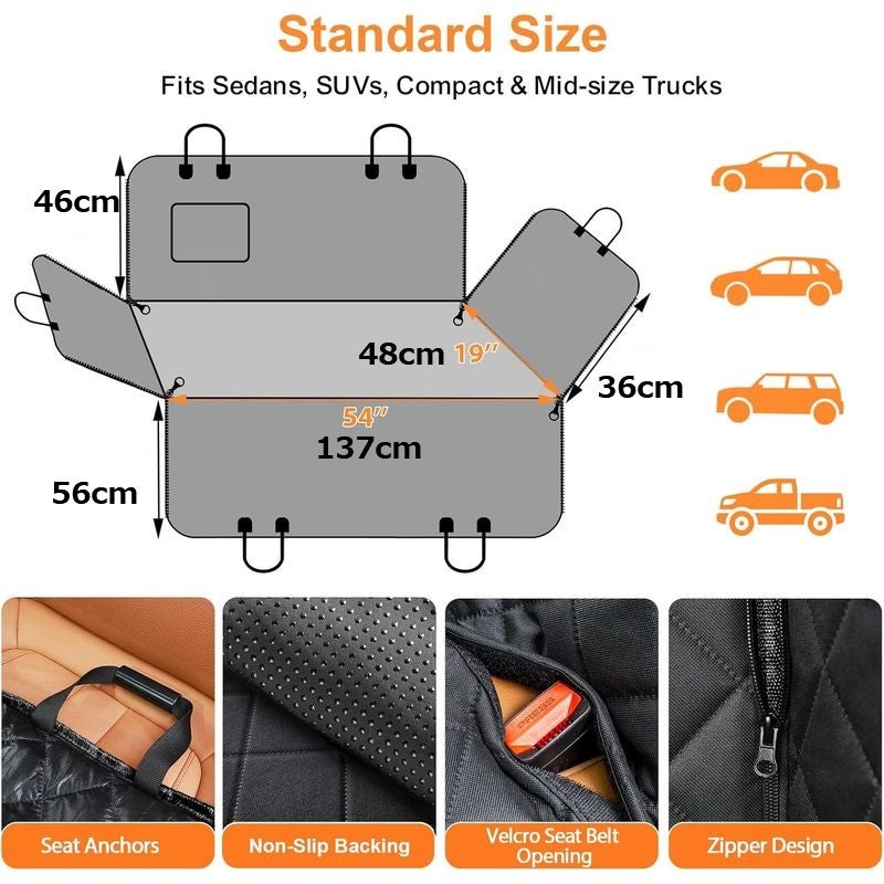 ペット用カーシートカバーハンモック防水高耐久犬お出かけ車URPOWERDogSeatCoverCarSeatCoverforPets100%WaterproofPetSeatCoverHammock600DHeavyDutyScratchProofNonslipDurableSoftPetBackSeatCoversforCarsTrucksandSUVs