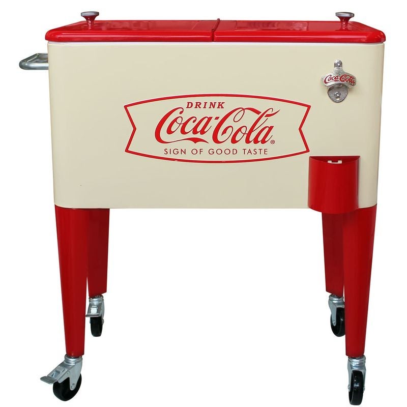 正規輸入品】コカ・コーラ レトロ クーラーボックス 57L キャスター