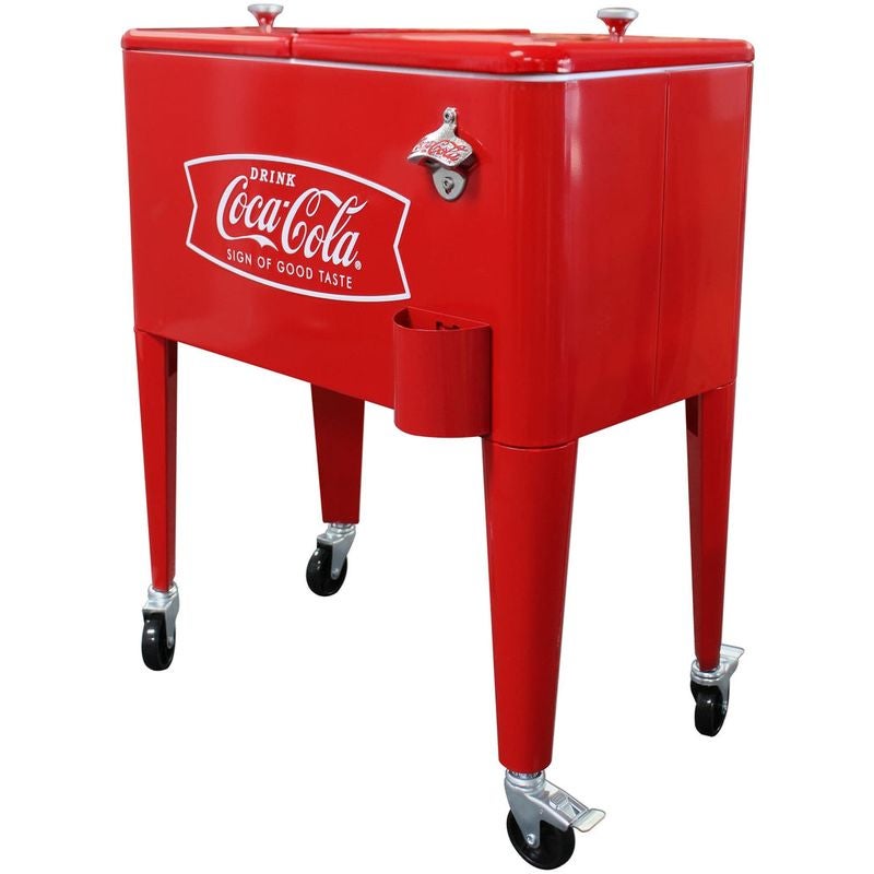 正規輸入品】コカ・コーラ レトロ クーラーボックス 57L キャスター