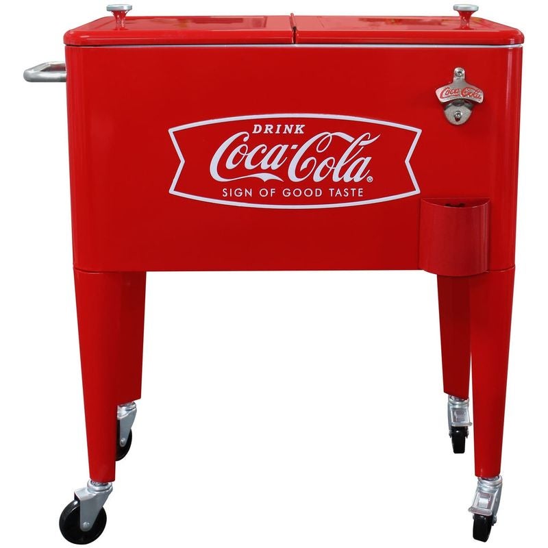 正規輸入品】コカ・コーラ レトロ クーラーボックス 57L キャスター